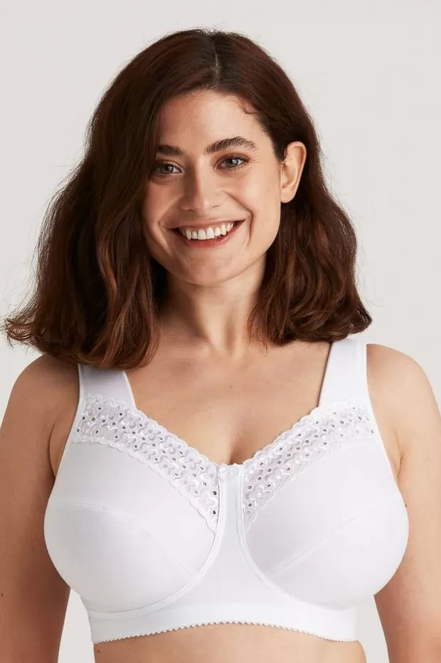 Clearance Broderie Anglaise BH – bügelloser, bequemer Baumwoll-BH – Bh:s | Bh Ohne Bügel